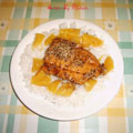 Saumon_sauce_sesame_sur_lit_d_orangesC Saumon sauce sésame sur lit d'oranges (Laurence)