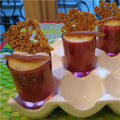 Semoule_au_lait_d_epicesC Semoule au lait d'épices, écorces d'oranges confites et dentelle au sésame (Aurélie)
