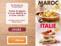 Jeu concours : gagnez 5 livres Italie et 5 livres Maroc, de Marie-Laure Tombini, Mango éditions