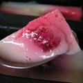 Petites crèmes à l'amande et à la framboise (Karine) Petites crèmes à l'amande et à la framboise (Karine)