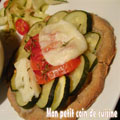 Pizza_aux_legumesC Pizza aux légumes, velouté de fanes de radis (Karine)
