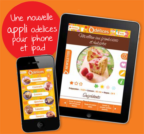 application cuisine iphone et ipad pour le site odelices com sur l u0026 39 appstore