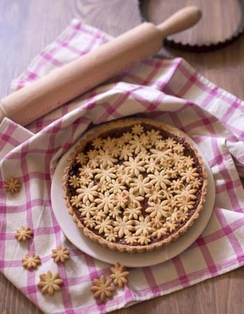 Tarte rhubarbe fraise
