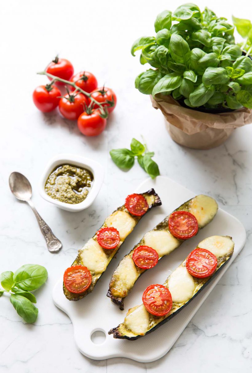 Photo de la recette : Courgettes rôties façon caprese