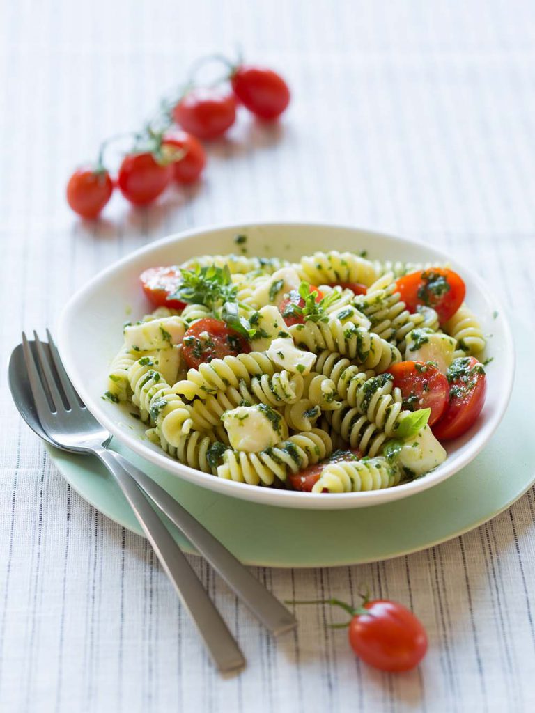 Photo de la recette : Salade de pâtes au reblochon et tomates cerises