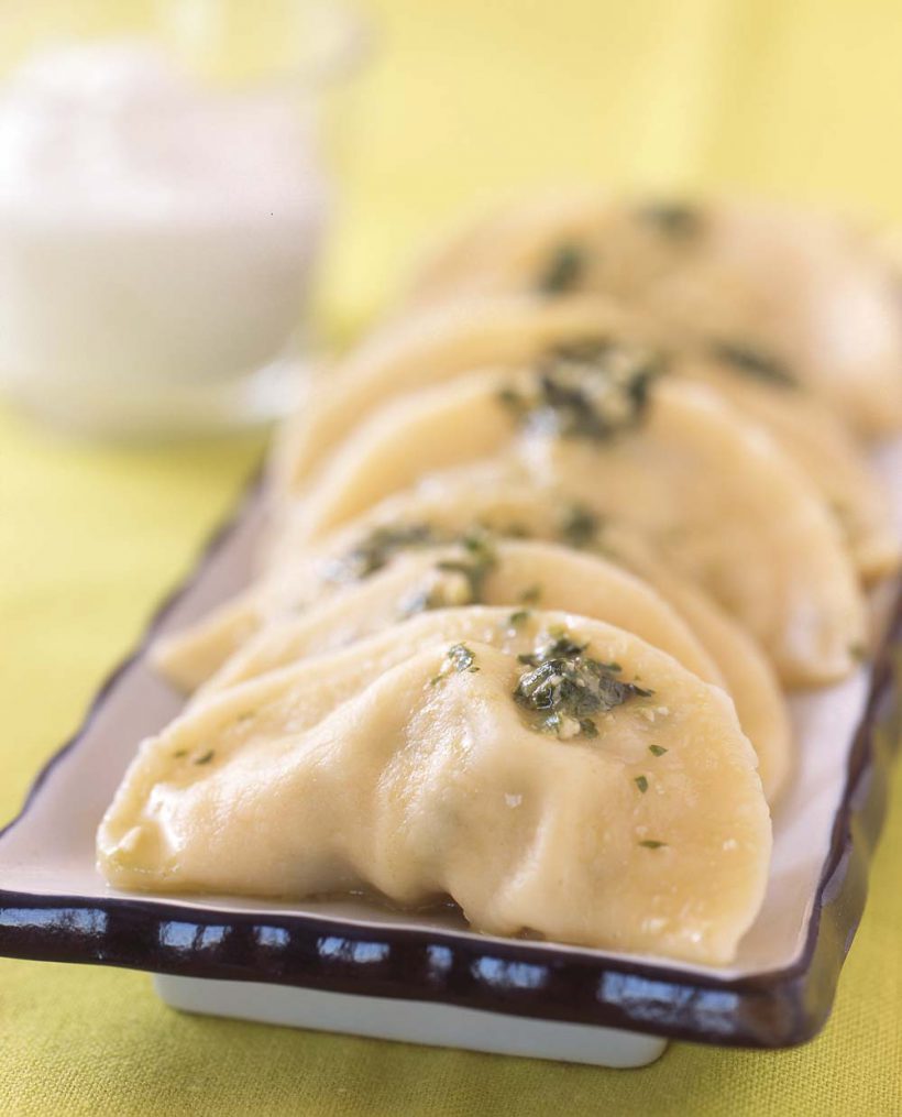 Photo de la recette : Raviolis farcis au poulet et pesto