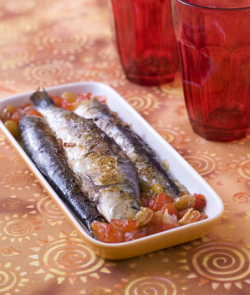 Photo de la recette : Sardines grillées au chutney de poivrons rouges