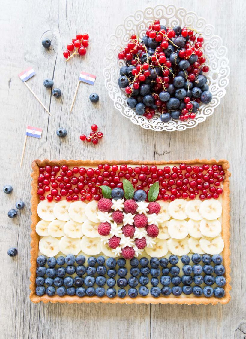 Photo de la recette : Tarte aux fruits – drapeau croate