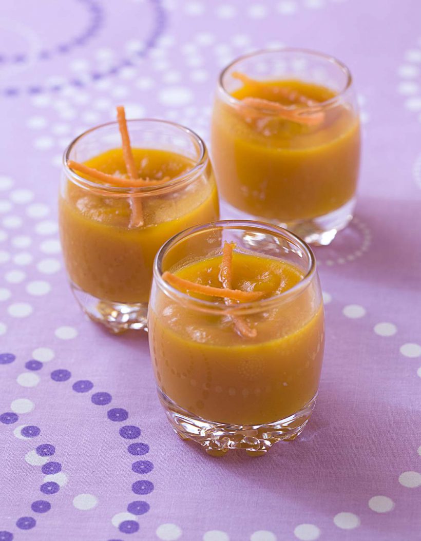 Photo de la recette : Velouté glacé de carottes au miel
