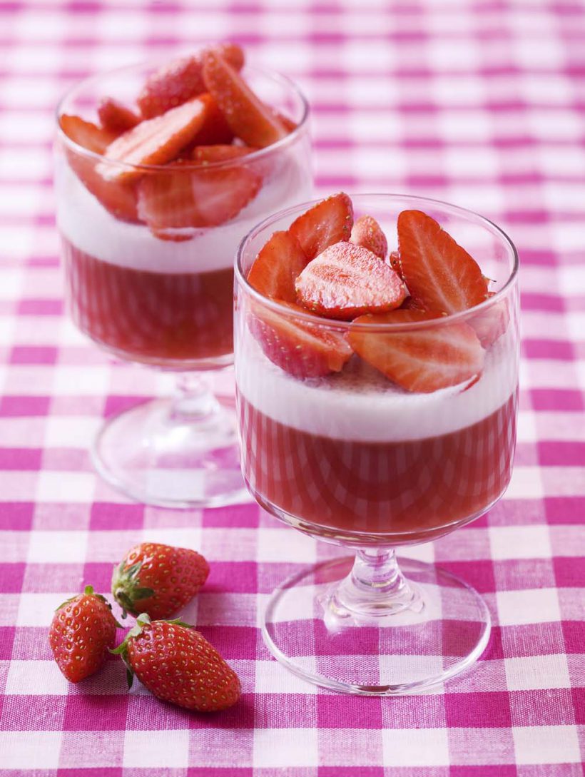 Photo de la recette : Verrine fraise coco goyave